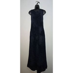 Creatures of Comfort Dress Size Medium Navy Chenille Sleeveless Maxi